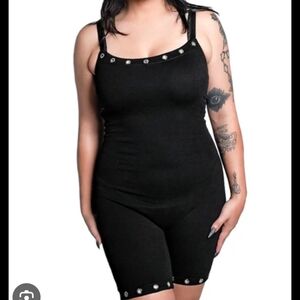 Forest Ink Grommet Romper Size Medium